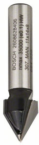 Bosch - v-rillefræsere 8 mm, d1 11 mm, l 14 mm, g 45 mm, 60°
