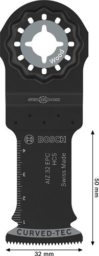 Bosch tilbehør træsavklinge aiz 32 epc | starlock | 32x60 mm - 2608669247