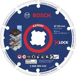 Bosch tilbehør bosch diamantskive x-lock ekspert til metal 125x22,23 mm - 2608900533