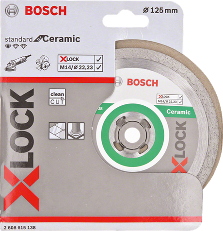 Bosch tilbehør x-lock diamantskive standard til keramik 125 x 22,23 x 1,6 x 7 mm - 1 stk. - 2608615138