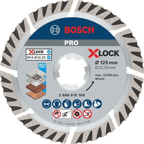 Bosch tilbehør x-lock diamantskive standard til universal 125 x 22,23 x 2,0 x 10 mm - 1 stk. - 2608615166