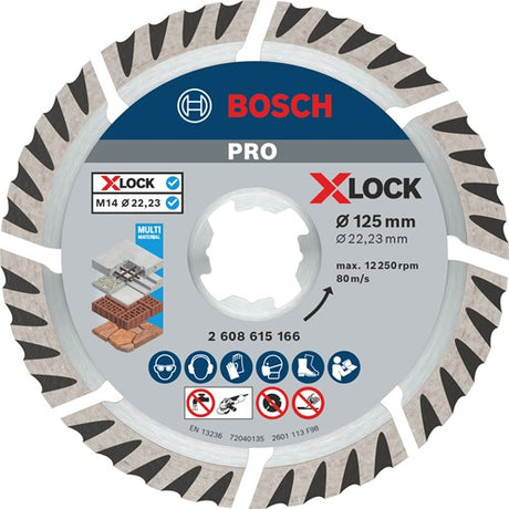 Bosch tilbehør x-lock diamantskive standard til universal 125 x 22,23 x 2,0 x 10 mm - 1 stk. - 2608615166