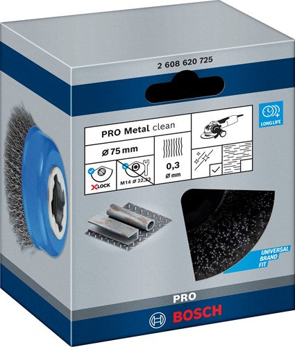 Bosch accessoires x-lock komstaalborstel gegolfde draad 75mm staal 0.3mm - 1 stuk(s) - 2608620725