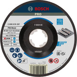 Bosch tilbehør x-lock slibeskive ekspert til metal 125x2,5x22,23 mm, buet - 25 stk. - 2608619257