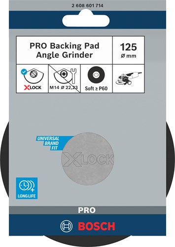 Bosch tilbehør x-lock bagplade til fiberskiver 125 mm blød - 1 stk. - 2608601714