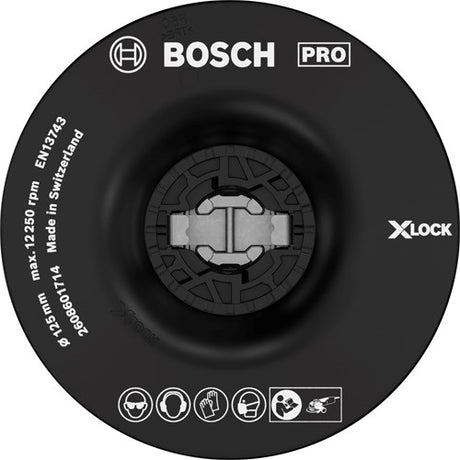 Bosch tilbehør x-lock bagplade til fiberskiver 125 mm blød - 1 stk. - 2608601714