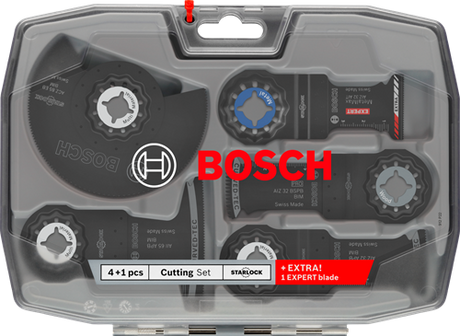 Bosch professionelt multifunktionelt værktøj tilbehør savsæt 5-delt (2608669093) starlock + etui