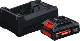 Bosch blå exba18v-40 + gal 12v 18v-80 | batteri startsæt 18v (1x 4.0ah batteri + oplader) - 1600a0373m