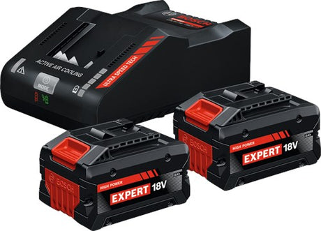 Bosch blå batteristartersæt exba18v-80 160 | 2x exba18v-80 + oplader exal18v-160 - 1600a0373t