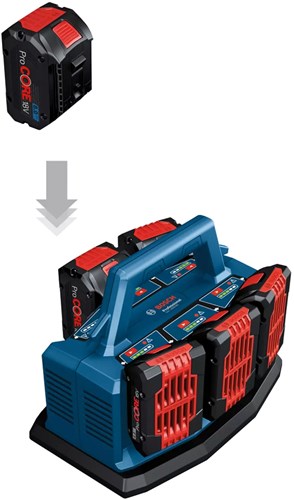 Bosch blå galde 18v6-80 oplader | til 6 batterier | 8a | 1600a01h9l | - 1600a01h9l