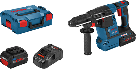 Bosch blå gbh 18v-26 f akku borehammer 2.6j | 2x 8.0 procore i l-boxx - 061191000e