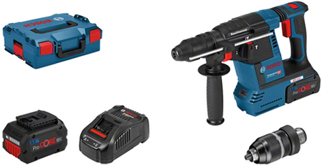 Bosch blå Bosch GBH 18V-26 F akku hammerboremaskine C G i L-Boxx med 2x 5,5Ah batterier - 061191000F