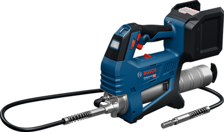 Bosch blå gfp 18v-10 ledningsfri fedtsprøjte | solo | inkl. 90 kobling og skulderrem | uden batteri og oplader - 06019n6000