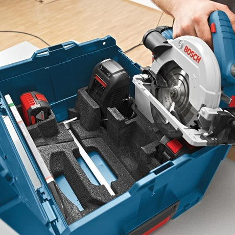 Bosch blå gks 18v-57 g professionel akku rundsav | 5.0ah li-ion | i l-boxx | med 1600 mm føringsskinne - 06016a2102