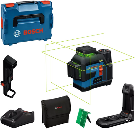 Bosch blå gll 12v-100-33 cg professionel linjelaser | i l-boxx 136 med 1 x batteri gba 12v 2.0ah + l-boxx - 0601065401