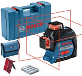 Bosch line laser GLL 3-80 4 x AA batterier + målplade + kuffert