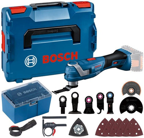 Bosch blå gop 18v-34 batteri multiværktøj med tilbehør 18v ​​| uden batterier og lader i l-boxx - 06018g2002