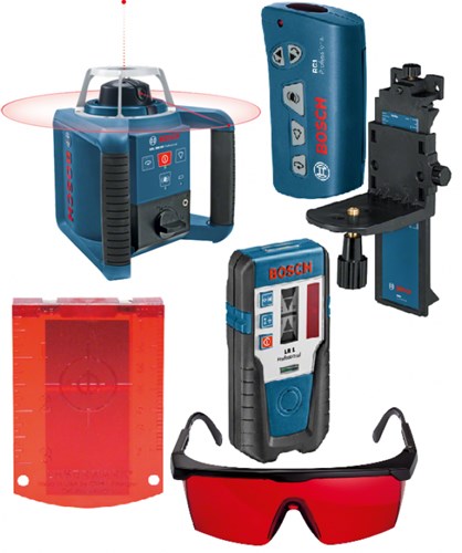 Bosch blå grl 300 hv sæt rotationslaser | + lr 1 + wm4 + rc1 - 0601061501