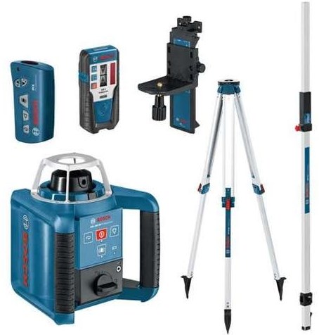 Bosch blauw grl 300 hvg set rotatielaser | + lr 1 + wm4 + rc1 + bt 300 en gr 240 - 061599404b