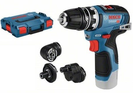 Bosch blå GSR 12V-35 FC batteridrevet skruetrækker + tilbehør | uden batterier og oplader | i l-boxx - 06019h3003