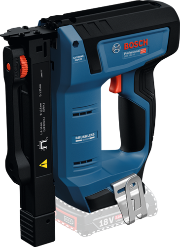 Bosch blå gth 18v-14 akku sømpistol | solo i l-boxx | inkl. krog | uden batteri og oplader - 0601482801