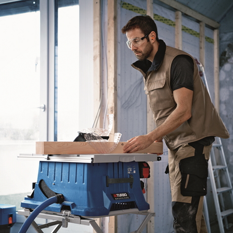Bosch blå gts 18v-216 | akku bordsav | biturbo | krop | uden batteriladere - 0601b44000