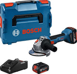 Bosch blå gws 18v-8 akku vinkelsliber | inklusive 2x GBA 18v 4.0 ah gal 18v-40 oplader - 06019n9002