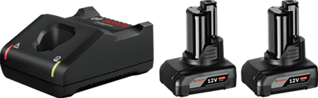 Bosch blå startsæt premium - 2 x gba 12v 6.0ah + gal 12v-40 professionel - 1600a01b20
