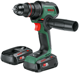 Bosch green advanceddrill 18v-80 quicksnap akku boremaskine | 45-min. oplader (allerede 18v-44) og 2x 18v li-ion batterier (2,5 ah)) - 06039e2002