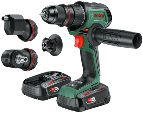 Bosch groen advanceddrill 18v-80 quicksnap accuschroefboormachine | 45-min. lader (al 18v-44) en 2x 18 v li-ion accu's (2,5 ah)) - 06039e2004