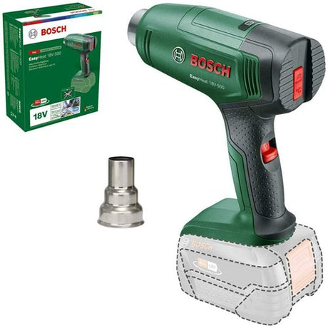 Bosch grøn easyheat 18v-500 trådløs varmluftpistol | inkl. reduktionsmundstykke | uden batteri og oplader - 06032a8000