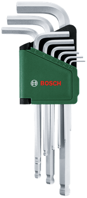 Bosch grøn unbrakonøglesæt | lang version | 9-delt - 1600a032v1