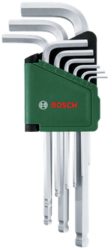 Bosch grøn unbrakonøglesæt | lang version | 9-delt - 1600a032v1