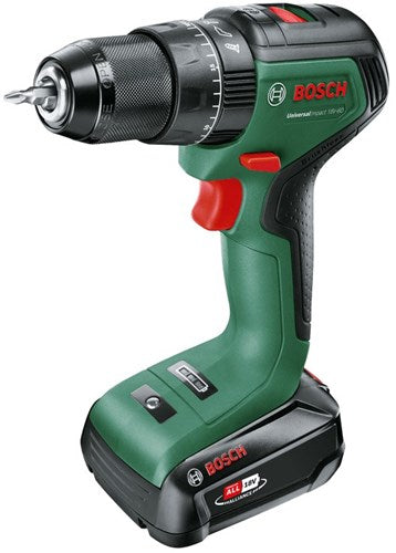 Bosch groen bosch universalimpact 18v-60 - accuklopboorschroevendraaier - met 18 v li-ion accu (2.0 ah) en lader