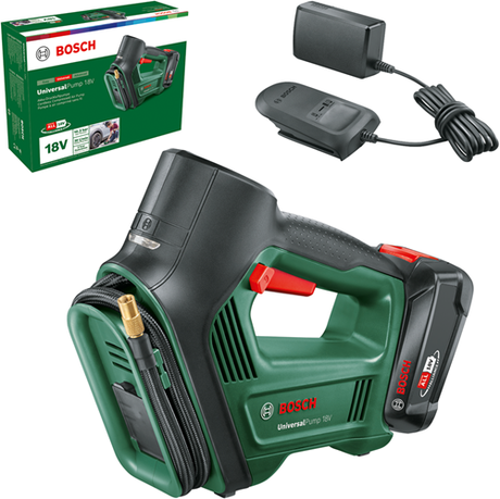 Bosch grøn bosch universalpumpe 18v kompressor - 10,3 bar - med 18 v batteri og oplader