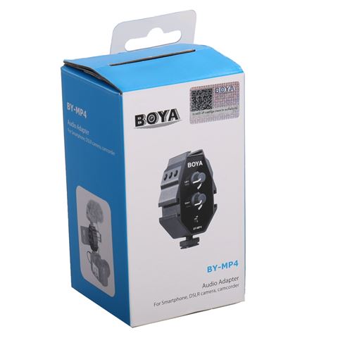 Boya Audio Adapter By-MP4 til smartphone, DSLR, videokameraer og pc