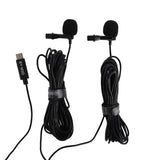 Boya Duo Clip-On Lavalier Microphone BY-M3D til USB-C