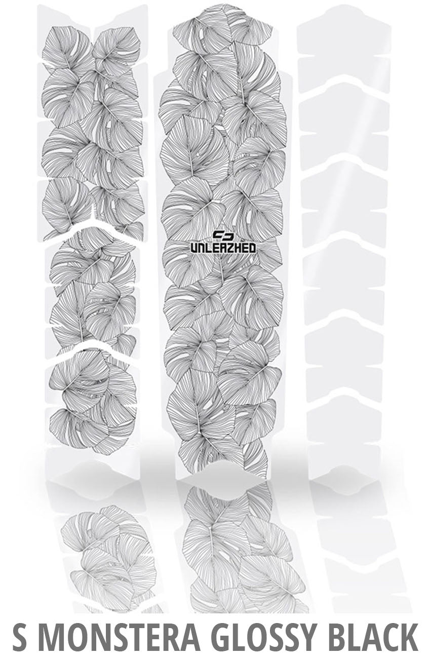 Uløst rammebeskyttelsesfilm monstera sort blank