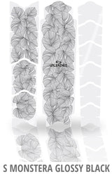 Uløst rammebeskyttelsesfilm monstera sort blank