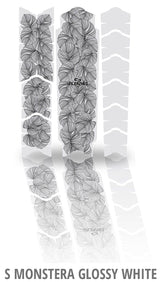 Uløst rammebeskyttelsesfilm monstera hvid blank