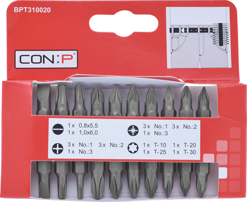 Con:p bit sortiment (clip) 20 stk - bpt310020