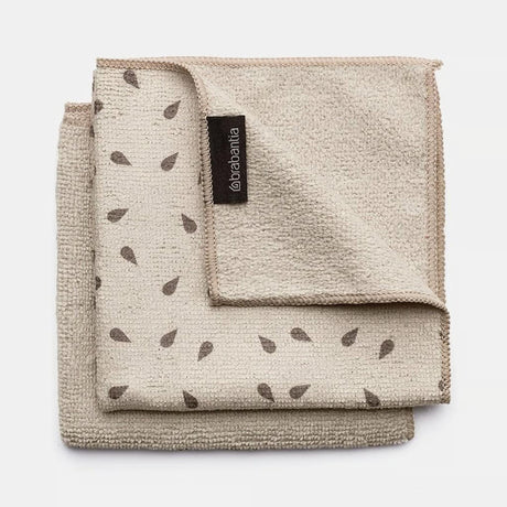 Brabantia mikrofiber-vaskeklude - 30 x 30 cm - sæt med 2 - blød beige