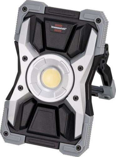 Brennerstuhl batteridrevet LED arbejdslampe rufus LED byggelampe til værksteder (LED spotlight med powerbank funktion, inkl. ladekabel, hus af trykstøbt aluminium, 1500lm, IP65)