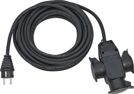 Ngk brennerstuhl byggeplads verleabel | 10m | h07rn-f3g1.5 sort | med 3-vejs gummikobling | ip44 - 1167810301