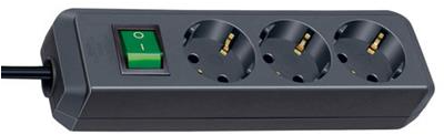 Brennerstuhl eco-line 3-vejs sort fatning med afbryder | 1152300400 - 1152300400
