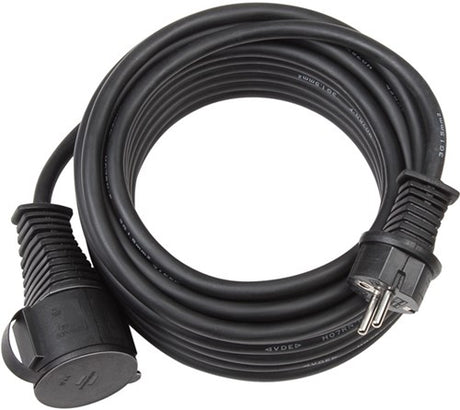 Brennenstuhl verlengkabel ip44 voor buiten (25 m kabel, h07rn-f 3g1,5, voor buitengebruik en gebruik op bouwplaatsen) zwart