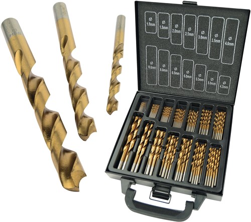 Brüder mannesmann boresæt hss titanium 99 dele 1-10 mm (hobby) - 54399