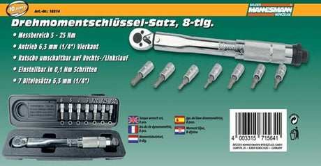 Brüder mannesmann momentnøgle 5-25 nm 1 4 (hobby) - 18314