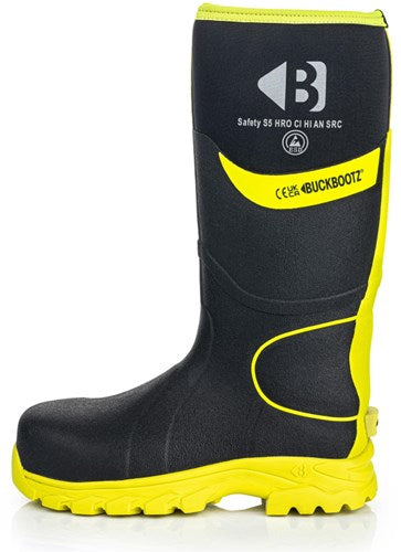 Buckbootz werklaars bbz8000 s5 zwart geel | zwart geel | maat 43 - 00.176.111.43