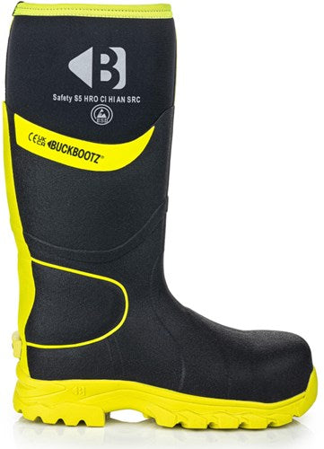Buckbootz werklaars bbz8000 s5 zwart geel | zwart geel | maat 47 - 00.176.111.47